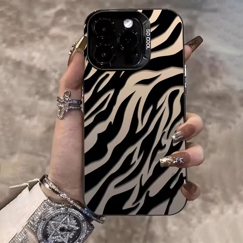 Phone Accessories List - Zebra Pattern Black Advanced IMD Shockproof