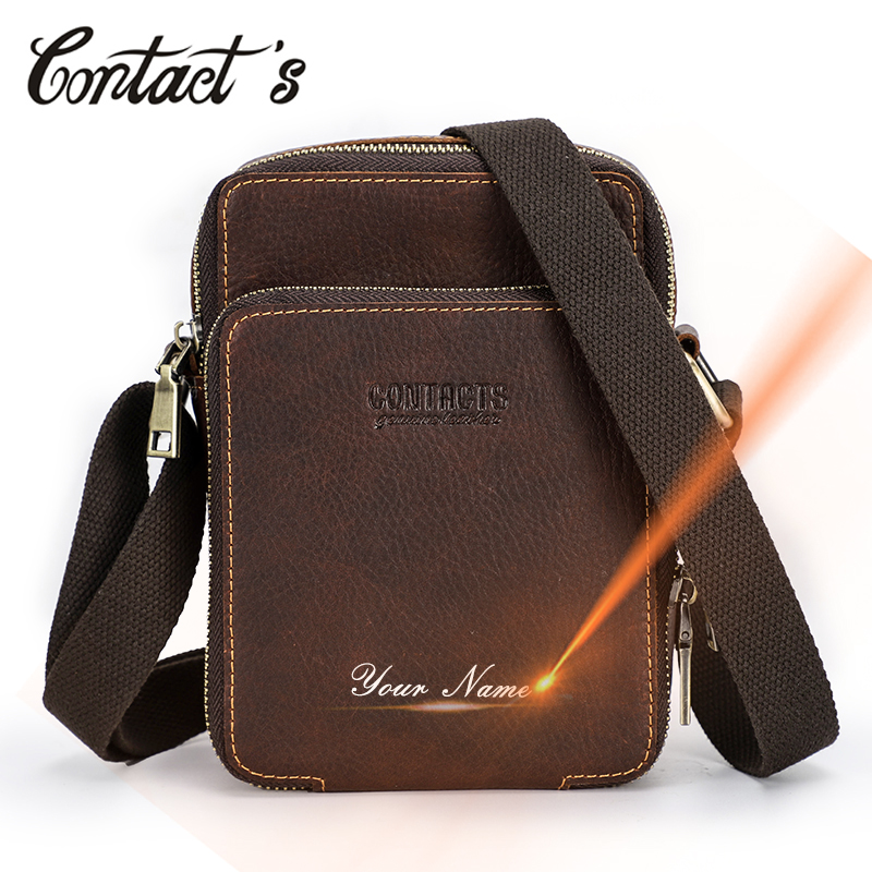 Phone Accessories Men - Genuine Leather Men Small Shoulder Bag