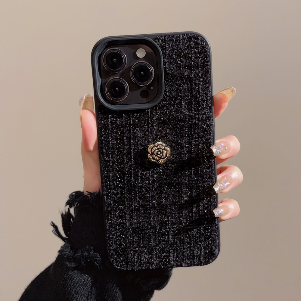 Phone Accessories List - Luxury 3D Golden Camellia Flowers Phone