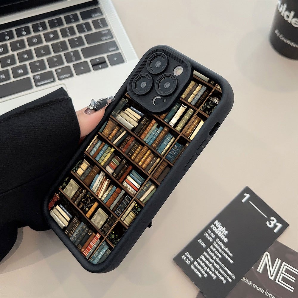 Phone Accessories List - Book Shelf Creative Pattern Phone Case
