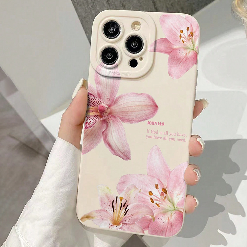 Blue Floral Painted Silicone I - Phone Accessories List ulasan dan harga