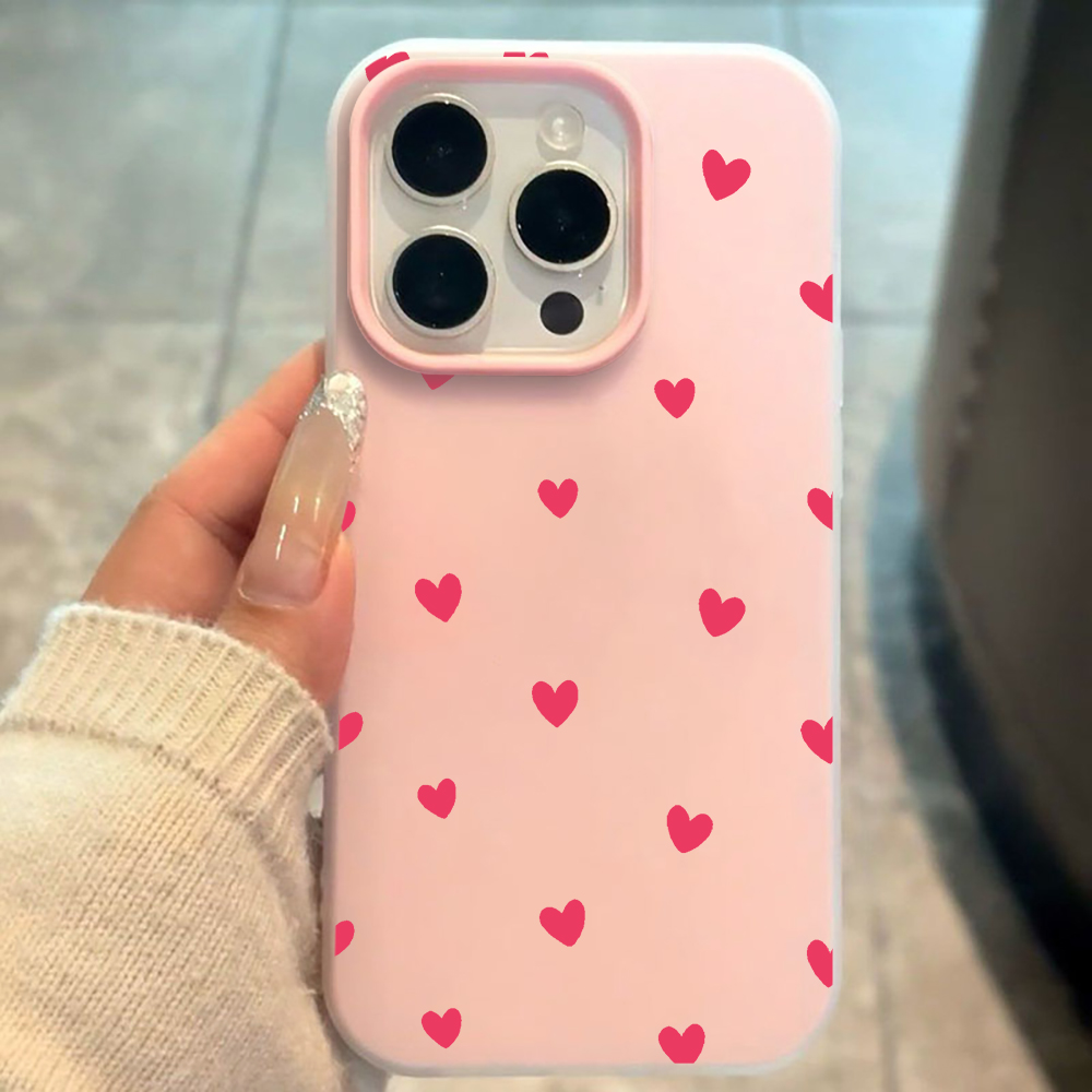 Red Love Heart Pattern Phone C - Phone Accessories Red ulasan dan harga