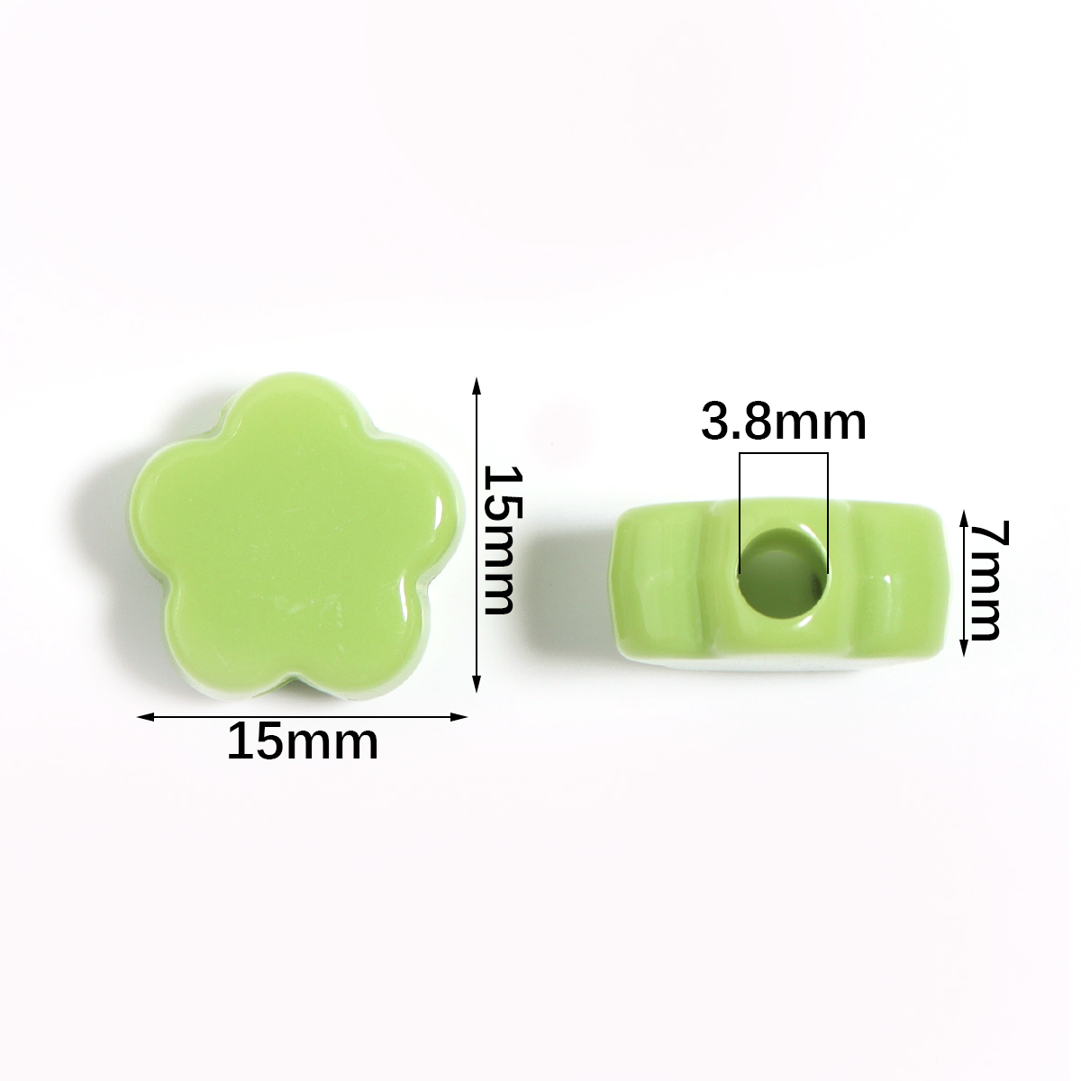 30Pcs/bag 15mm Acrylic Solid C - Phone Accessories Beads ulasan dan harga