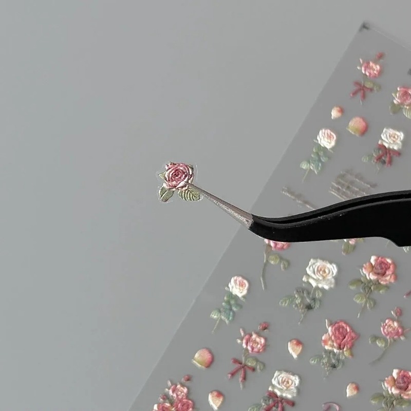 5Pcs Ins Retro Rose Sticker Hi - Phone Accessories Red ulasan dan harga
