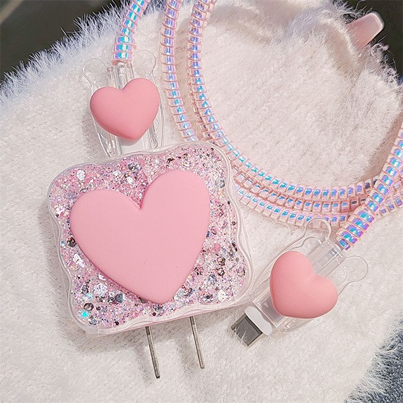 High Quality Pink Heart Charge - Phone Accessories Vendor ulasan dan harga