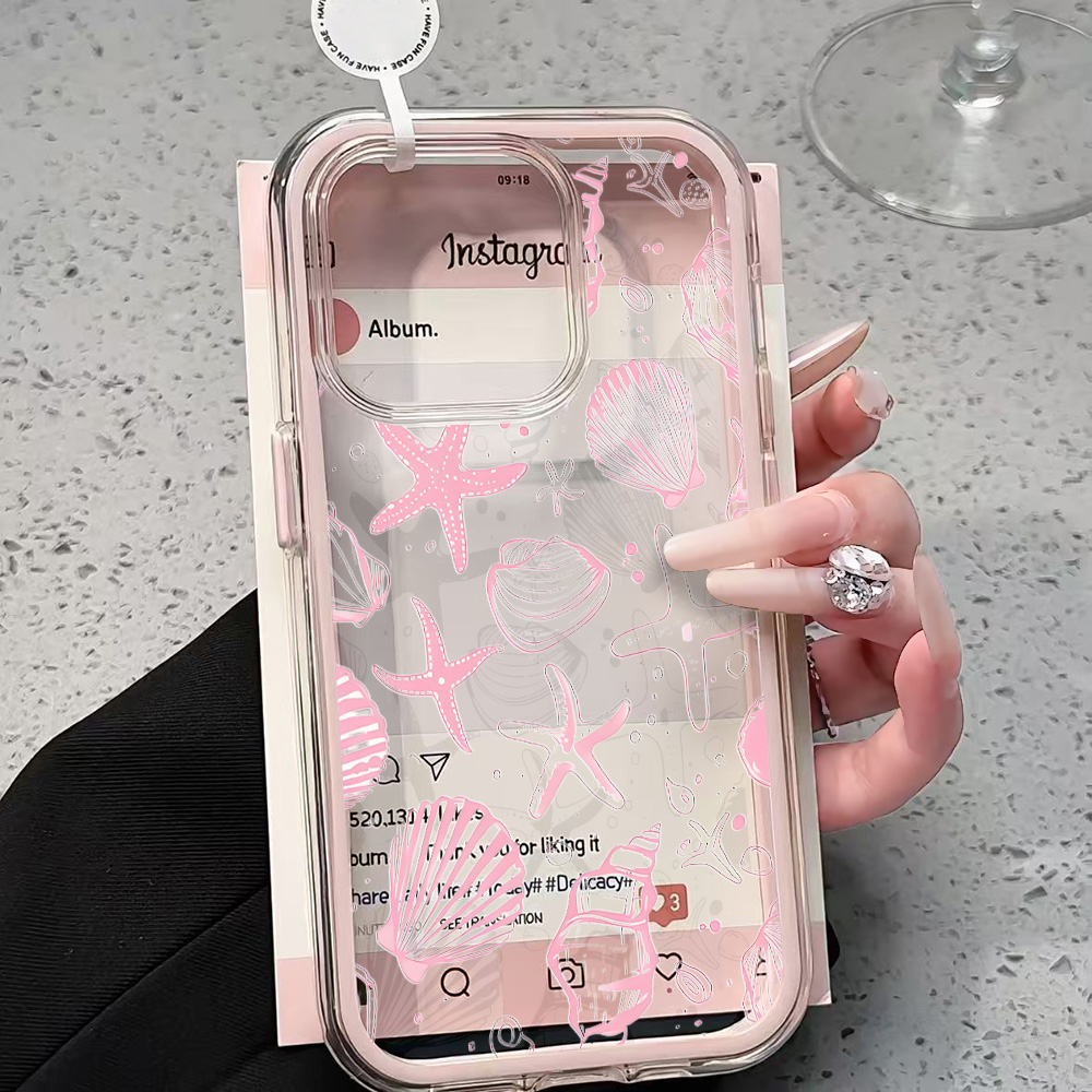 Summer Pink Seashell Clear Pho - Phone Accessories List ulasan dan harga