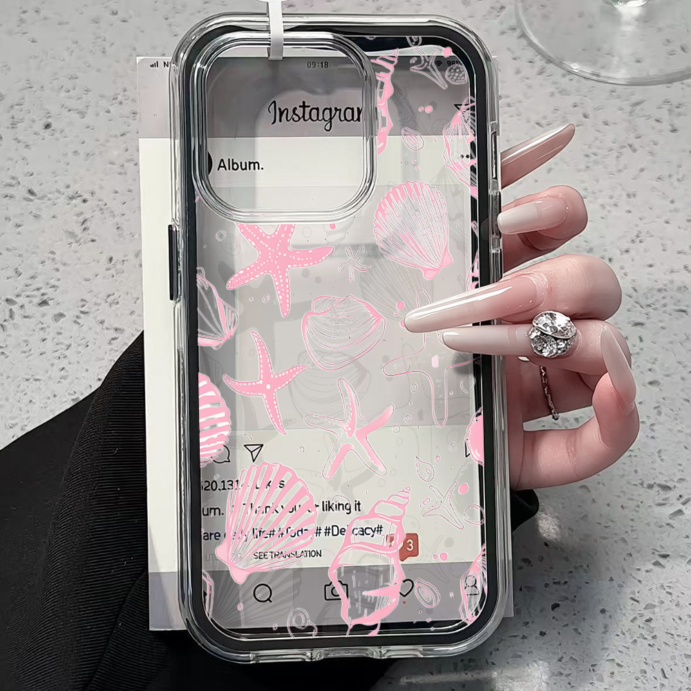 Summer Pink Seashell Clear Pho - Phone Accessories List ulasan dan harga