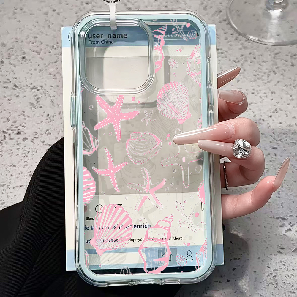 Summer Pink Seashell Clear Pho - Phone Accessories List ulasan dan harga