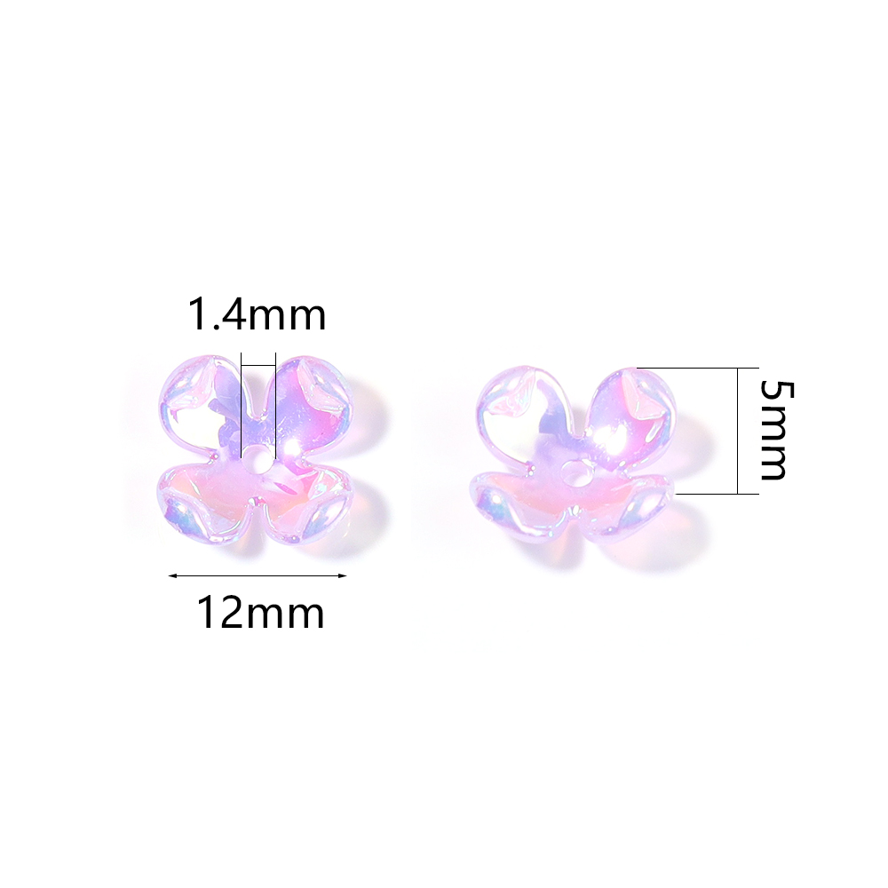 50pcs 12mm Flower Acrylic Bead - Phone Accessories Beads ulasan dan harga