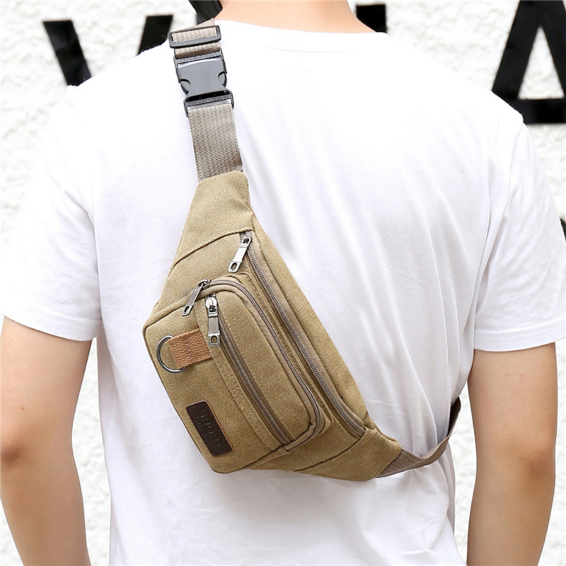 Chest Bag Canvas Waist Bag Wom - Phone Accessories Men ulasan dan harga