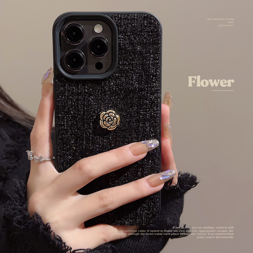 Luxury 3D Golden Camellia Flow - Phone Accessories List ulasan dan harga