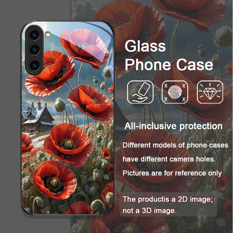 Retro Poppy Flower Bloom Hot R - Phone Accessories Red ulasan dan harga