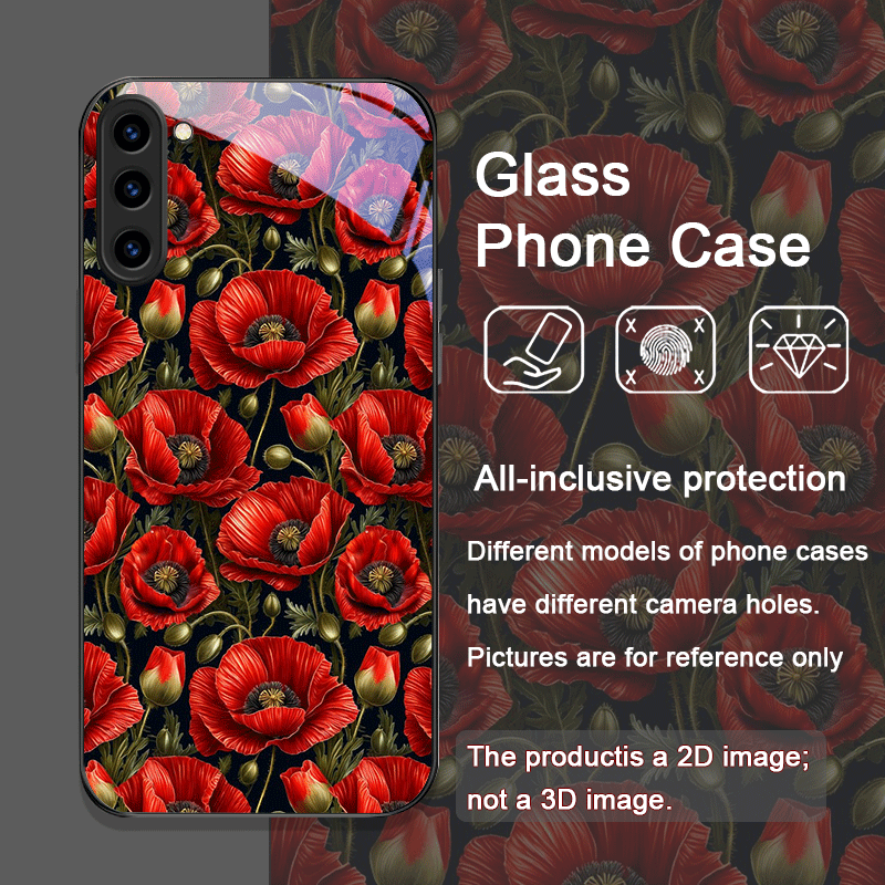 Retro Poppy Flower Bloom Hot R - Phone Accessories Red ulasan dan harga