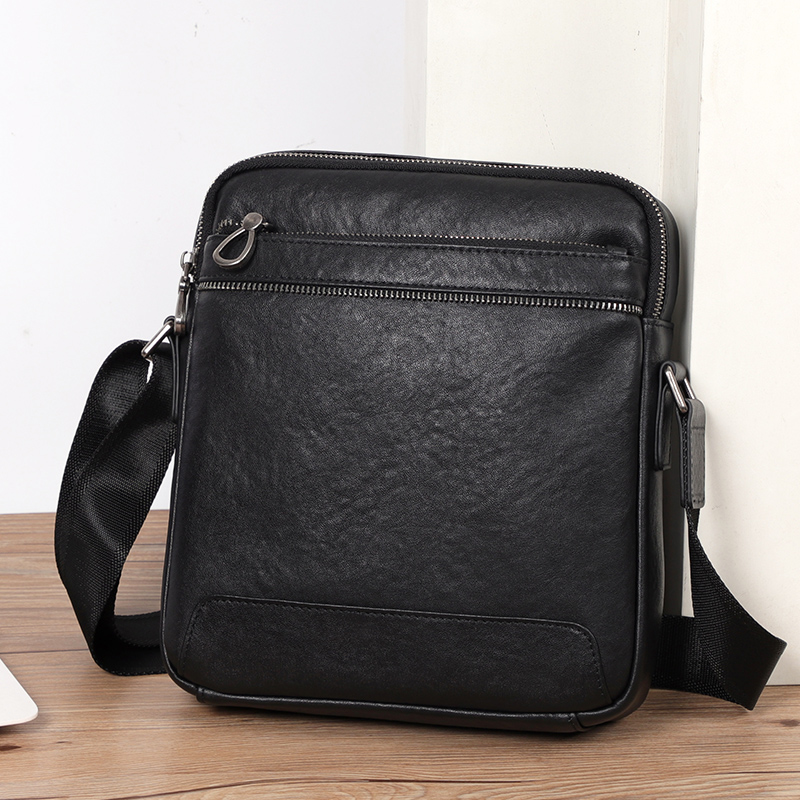 Genuine Leather Men Crossbody  - Phone Accessories Men ulasan dan harga