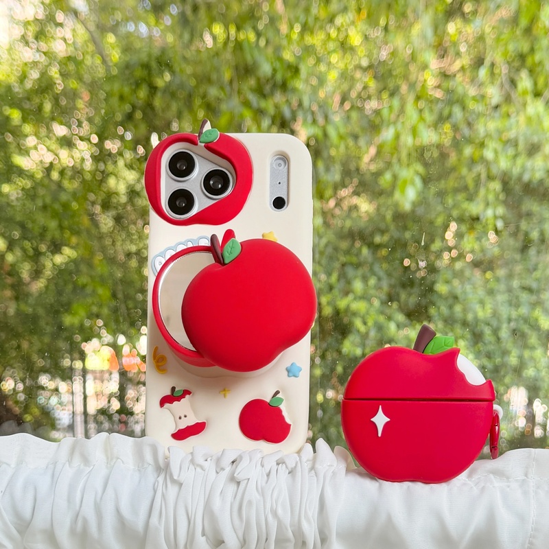 Cute With Stand Mirror Silicon - Airpod Case Cover ulasan dan harga