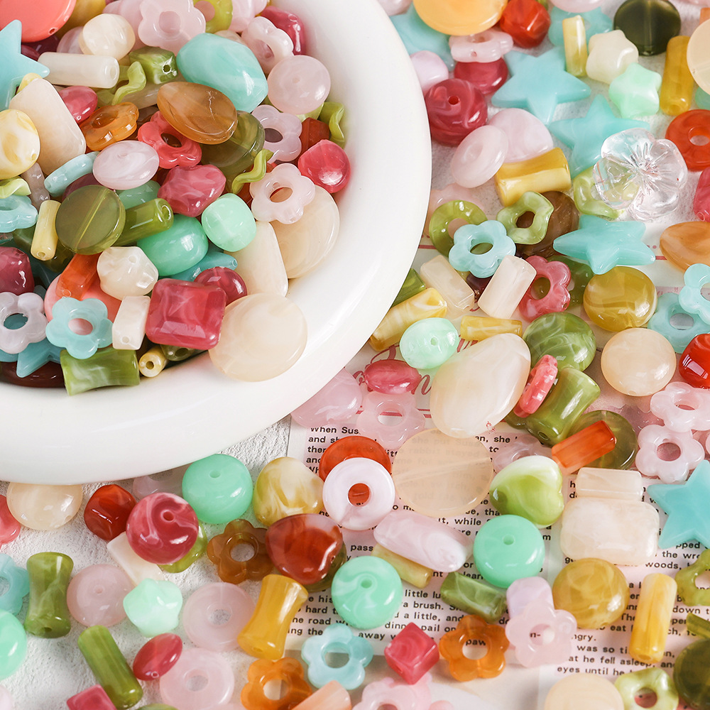 20g Acrylic Dyeing Mixed Shape - Phone Accessories Beads ulasan dan harga