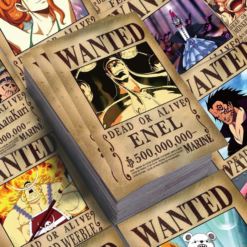 56 Pcs One Piece Wanted Poster - Phone Accessories Poster ulasan dan harga