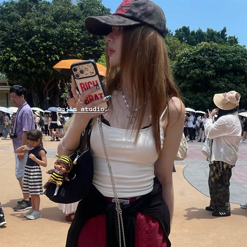 Korean Ins Fashion Cool Red Le - Phone Accessories Red ulasan dan harga