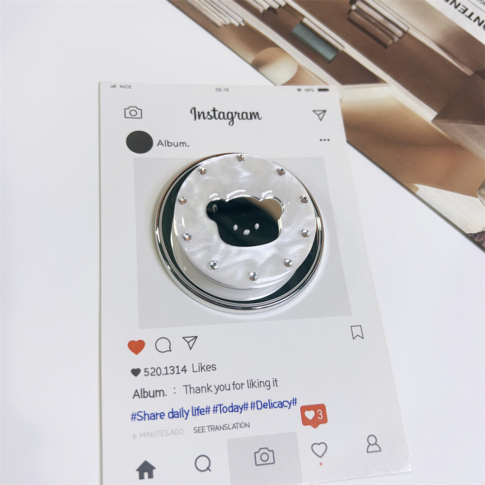 Bear Mirror Magnetic Mobile Ph - Phone Accessories Vendor ulasan dan harga