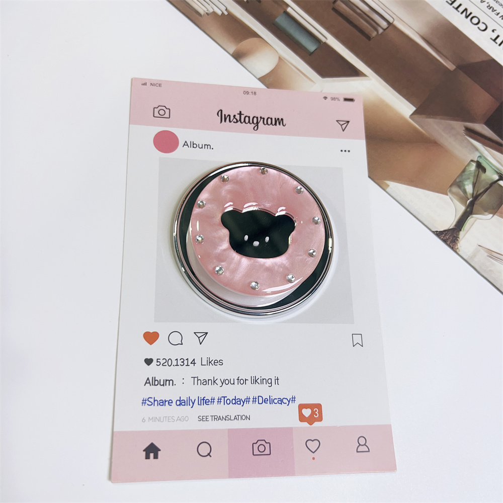 Bear Mirror Magnetic Mobile Ph - Phone Accessories Vendor ulasan dan harga