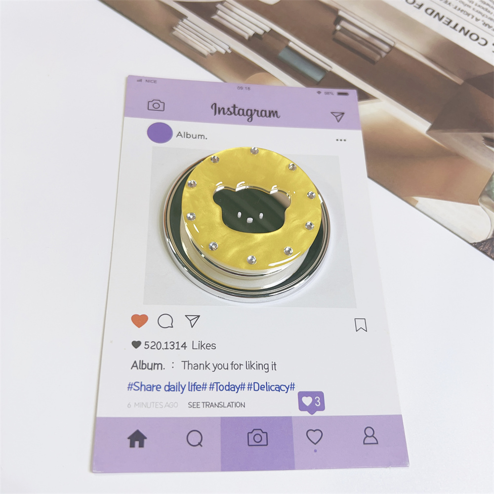 Bear Mirror Magnetic Mobile Ph - Phone Accessories Vendor ulasan dan harga