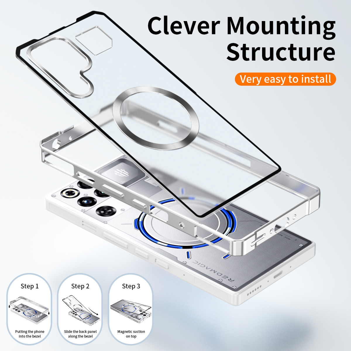 Metal Border+Push Pull PC Fros - Phone Accessories Red ulasan dan harga